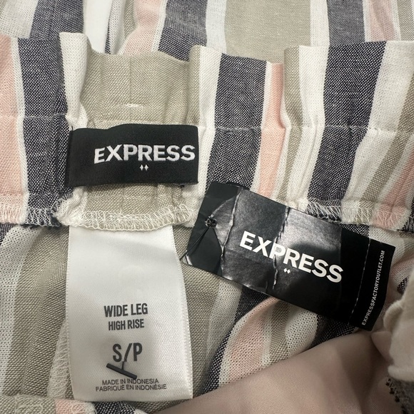 EXPRESS Striped High Waist Wide Leg Palazzo Pants Size Small NWT - Picture 5 of 7